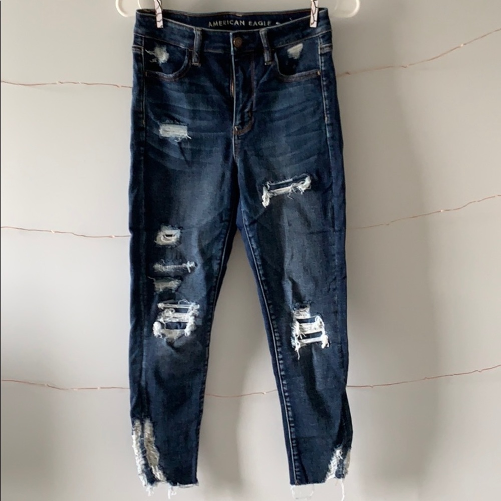 American Eagle Super Hi Rise X-Short Skinny Jeans